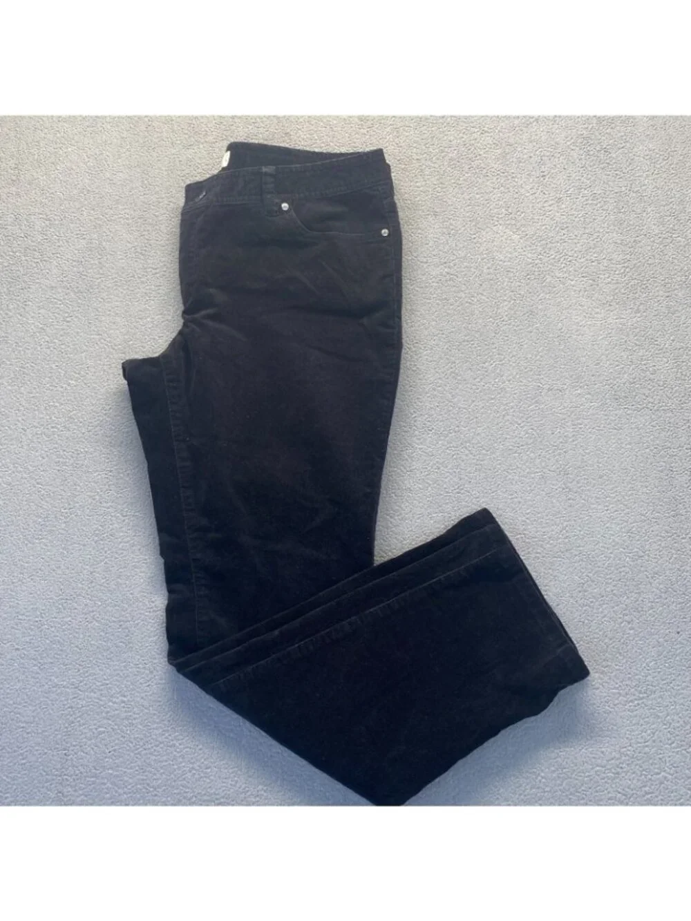Michael Kors Pants Women's Black Pockets Leg Stretch Corduroy Size 12P